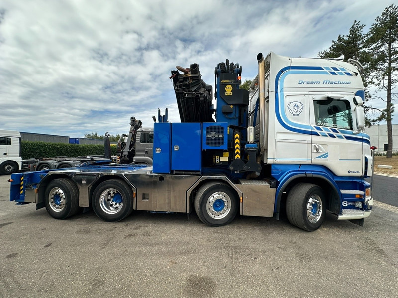 شاحنة جرار Scania R500 8x2 ZSM + KRAN 100Tm! PALFINGER PK100002 G 8x + 1 ME - RETARDER - ALCOA DURA BRIGHT - LIFT + STEERING - 5/6 HYDR F - TÜV 05/2026 - TOP CONDITION: صور 12
