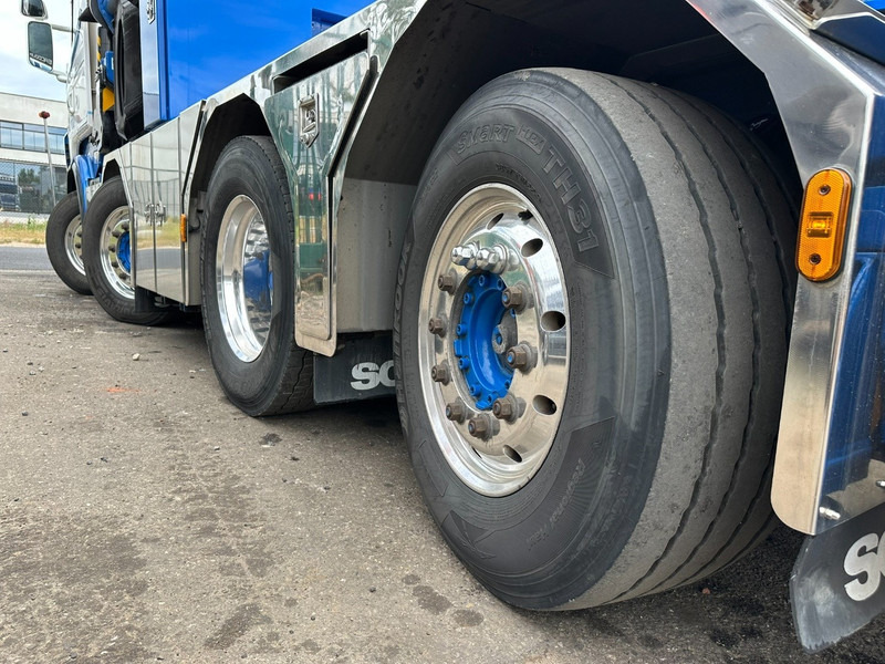 شاحنة جرار Scania R500 8x2 ZSM + KRAN 100Tm! PALFINGER PK100002 G 8x + 1 ME - RETARDER - ALCOA DURA BRIGHT - LIFT + STEERING - 5/6 HYDR F - TÜV 05/2026 - TOP CONDITION: صور 13