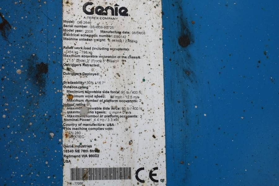 رافعات مقصية Genie GS2646 Electric, Working Height 9.80m, Capacity 45: صور 7