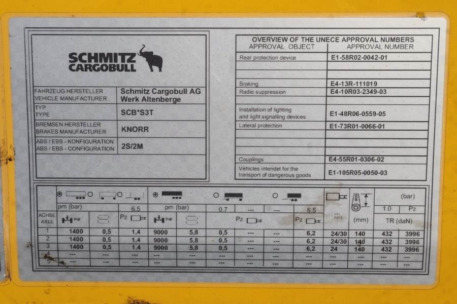 مقطورة ستارة Schmitz Cargobull SCB3ST CoC Documents, TuV Loading Certif: صور 7