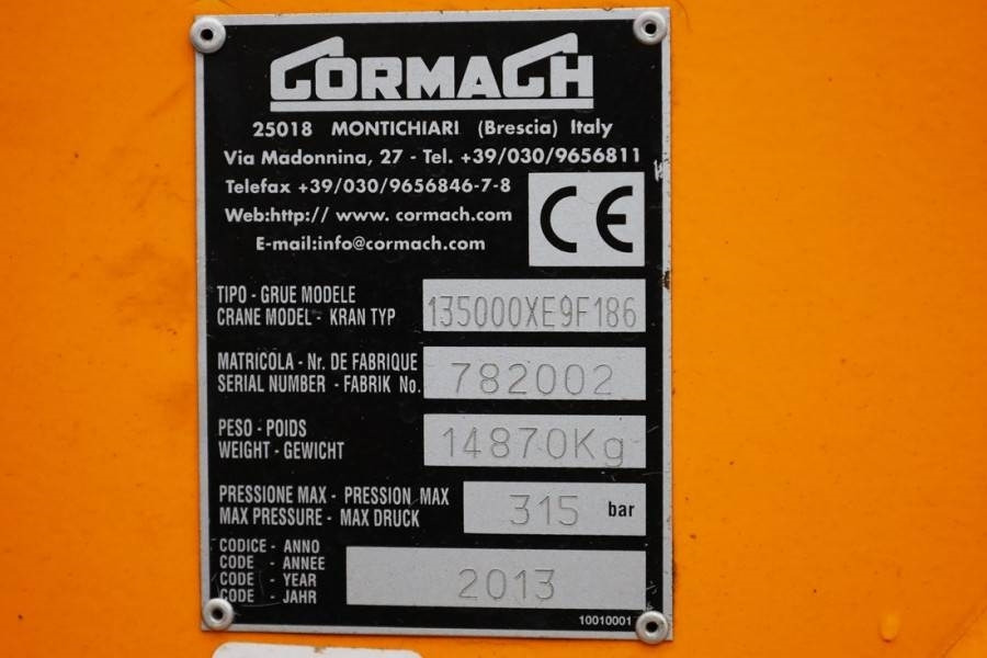 رافعة لجميع التضاريس Volvo FH12 With Cormach 135t/m Crane Volvo FH12 10x4 Wit: صور 7