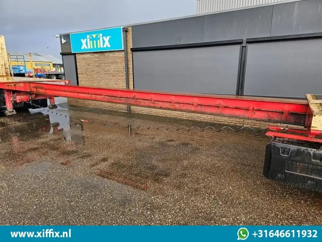 ES-GE 4-ass. Vlakke uitschuifbare Mega oplegger / 4x gestuurd / 14129 - نصف مقطورة مسطحة: صور 4 ES-GE 4-ass. Vlakke uitschuifbare Mega oplegger / 4x gestuurd / 14129 - نصف مقطورة مسطحة: صور 4
