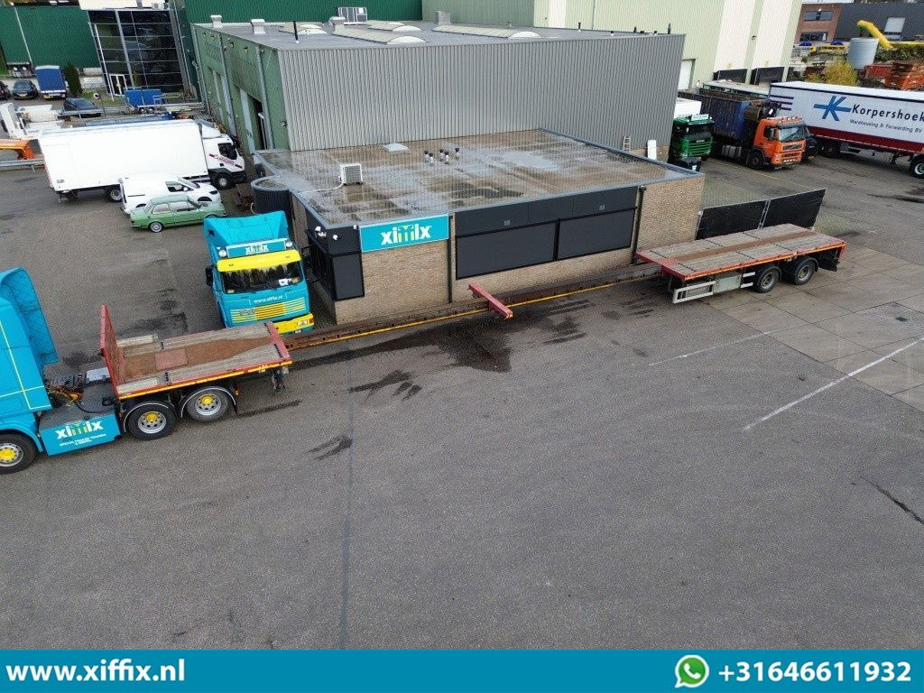 Faymonville 2-ass. Vlakke dubbel 2x uitschuifbare oplegger / 2x gestuurd - نصف مقطورة مسطحة: صور 1 Faymonville 2-ass. Vlakke dubbel 2x uitschuifbare oplegger / 2x gestuurd - نصف مقطورة مسطحة: صور 1