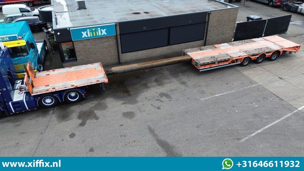 Faymonville 3-ass. Vlakke uitschuifbare Mega oplegger / Uitklapbare laadvloer klep / Naloop gestuurd - نصف مقطورة مسطحة: صور 1 Faymonville 3-ass. Vlakke uitschuifbare Mega oplegger / Uitklapbare laadvloer klep / Naloop gestuurd - نصف مقطورة مسطحة: صور 1