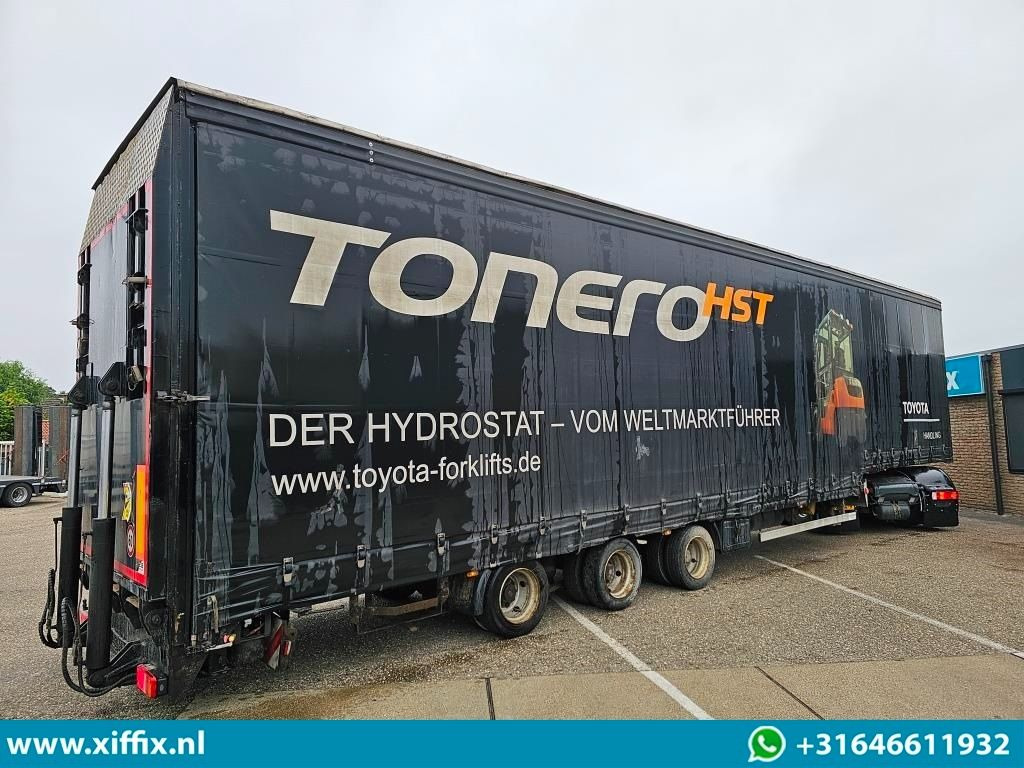 Wiese 3-ass. Semi dieplader met huifopbouw / Wiese 9 tons laadklep - عربة مسطحة منخفضة نصف مقطورة: صور 4 Wiese 3-ass. Semi dieplader met huifopbouw / Wiese 9 tons laadklep - عربة مسطحة منخفضة نصف مقطورة: صور 4