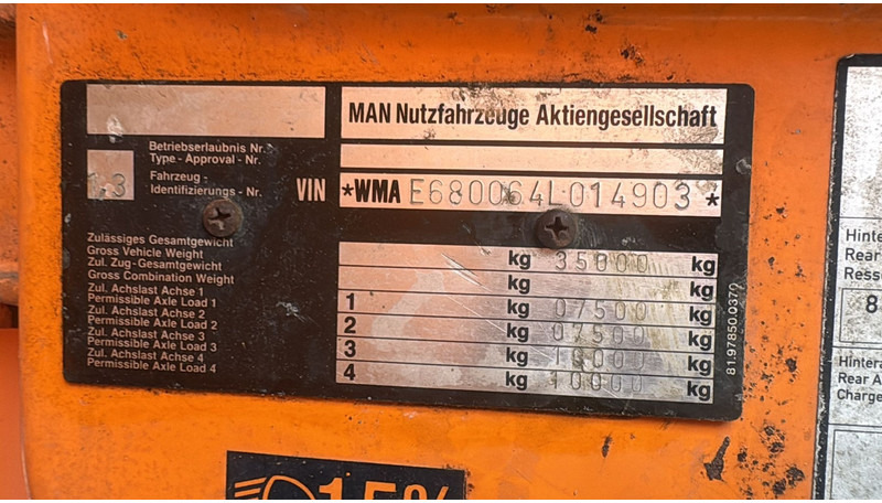 MAN 35.403 (8X6 / 3 PONTS / LAMES / GRAND PONT / 6 CYLINDER / STEEL SUSP.) - قلابات: صور 3 MAN 35.403 (8X6 / 3 PONTS / LAMES / GRAND PONT / 6 CYLINDER / STEEL SUSP.) - قلابات: صور 3