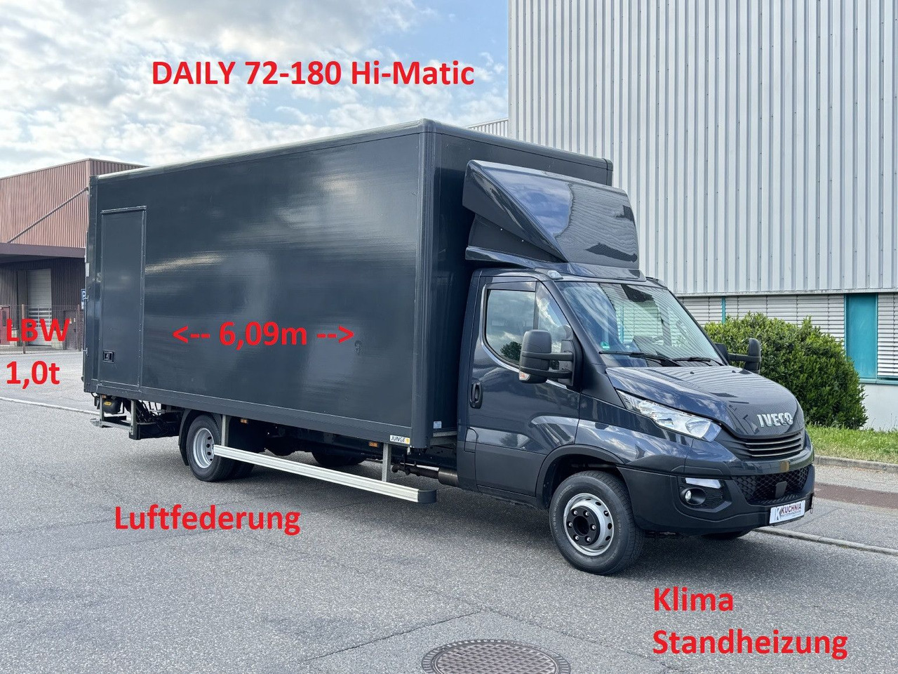 Iveco Daily 72c180 Hi-Matic Koffer LBW Luftgef. Klima - الشاحنات الصغيرة صندوق مغلق: صور 1 Iveco Daily 72c180 Hi-Matic Koffer LBW Luftgef. Klima - الشاحنات الصغيرة صندوق مغلق: صور 1