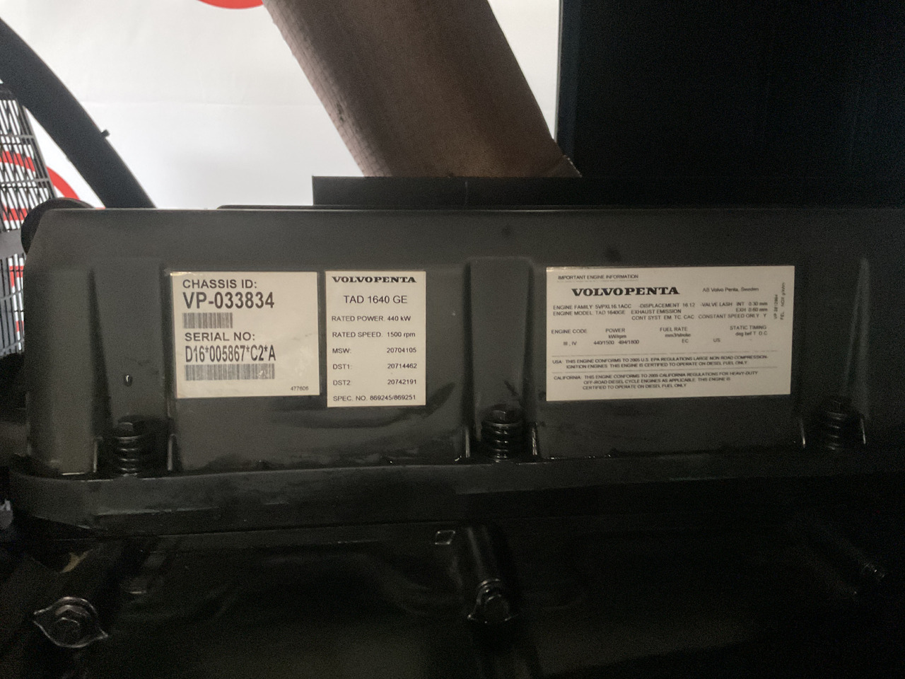 Volvo 500KVA, Generatorset. Like brand new. 98 Running hours since new! - مجموعة المولدات: صور 3 Volvo 500KVA, Generatorset. Like brand new. 98 Running hours since new! - مجموعة المولدات: صور 3