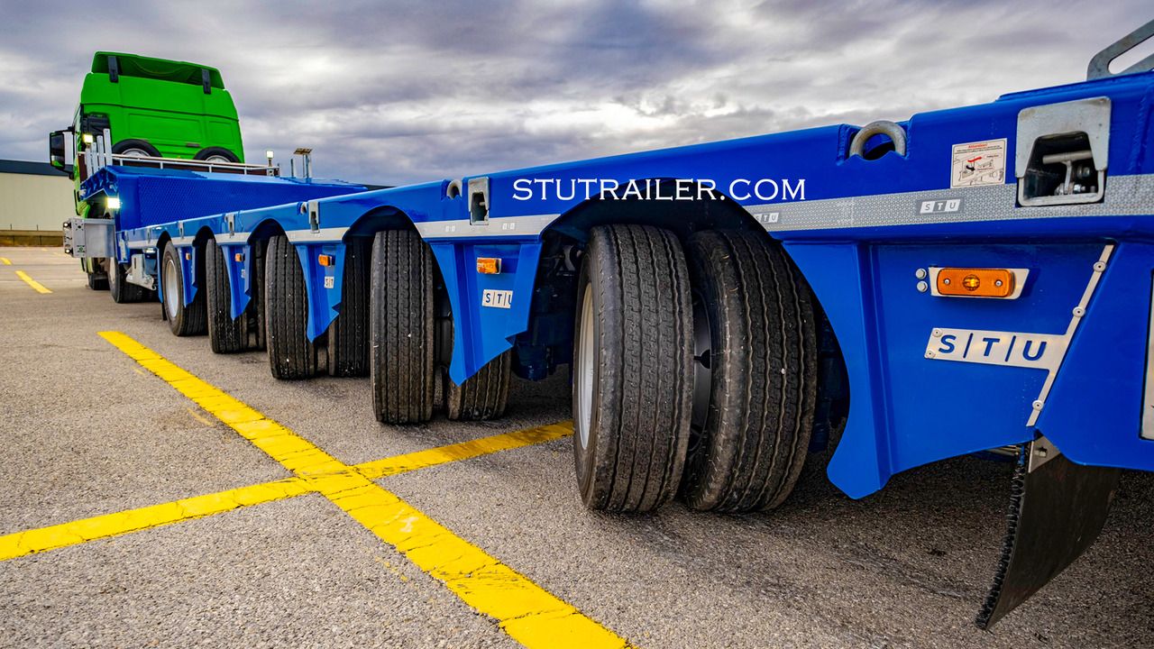 جديد عربة مسطحة منخفضة نصف مقطورة STU 5 Axle Hydraulic Steering Extendable Low Laoder: صور 13 جديد عربة مسطحة منخفضة نصف مقطورة STU 5 Axle Hydraulic Steering Extendable Low Laoder: صور 13