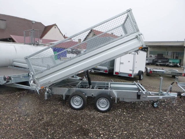 Humbaur 3-Seitenkipper HTK 3000.31 Alu, mit Laubgitteraufsatz, 3140 x 1750 x 350 mm, 3,0 to. - قلابة مقطورة: صور 2 Humbaur 3-Seitenkipper HTK 3000.31 Alu, mit Laubgitteraufsatz, 3140 x 1750 x 350 mm, 3,0 to. - قلابة مقطورة: صور 2