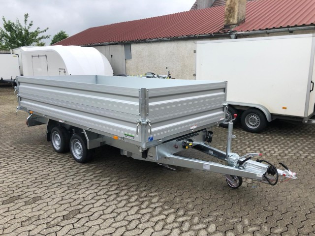 Humbaur 3-Seitenkipper HTK 3500.41 Alu mit BW-Aufsatz, 4100 x 2100 x 350 mm, 3,5 to. - قلابة مقطورة: صور 1 Humbaur 3-Seitenkipper HTK 3500.41 Alu mit BW-Aufsatz, 4100 x 2100 x 350 mm, 3,5 to. - قلابة مقطورة: صور 1