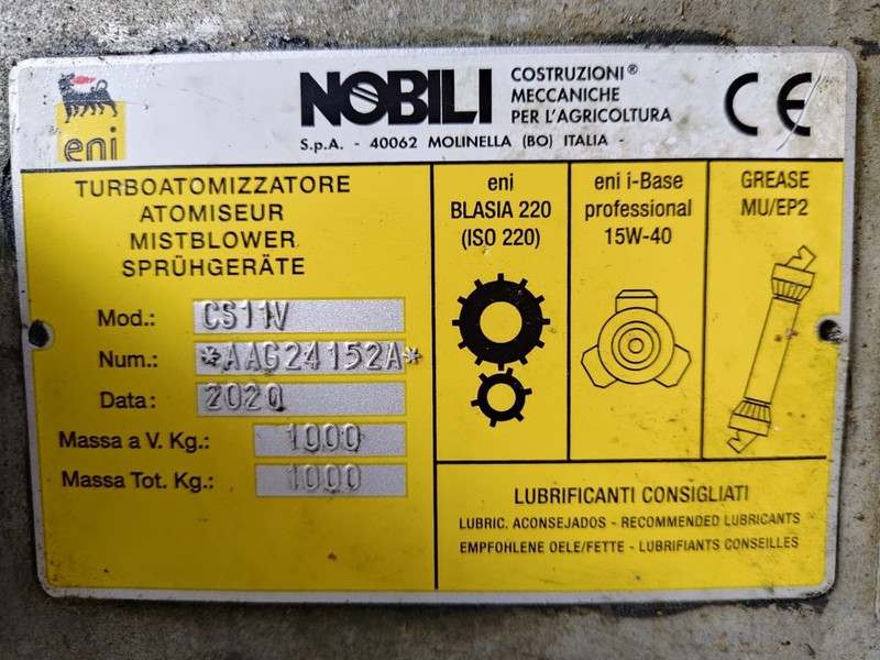 Nobili Ventis 502-1001 T OTF - آلة الرش المقطورة: صور 4 Nobili Ventis 502-1001 T OTF - آلة الرش المقطورة: صور 4