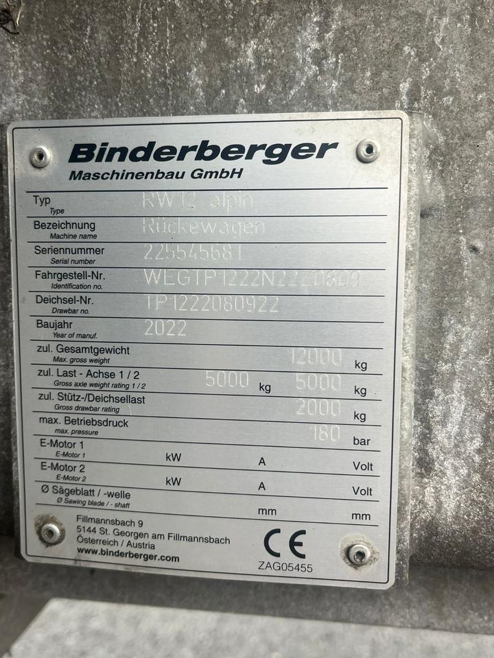 Binderberger Rückewagen RW 12 Alpin, Krankarre, Forst إيجار Binderberger Rückewagen RW 12 Alpin, Krankarre, Forst: صور 17