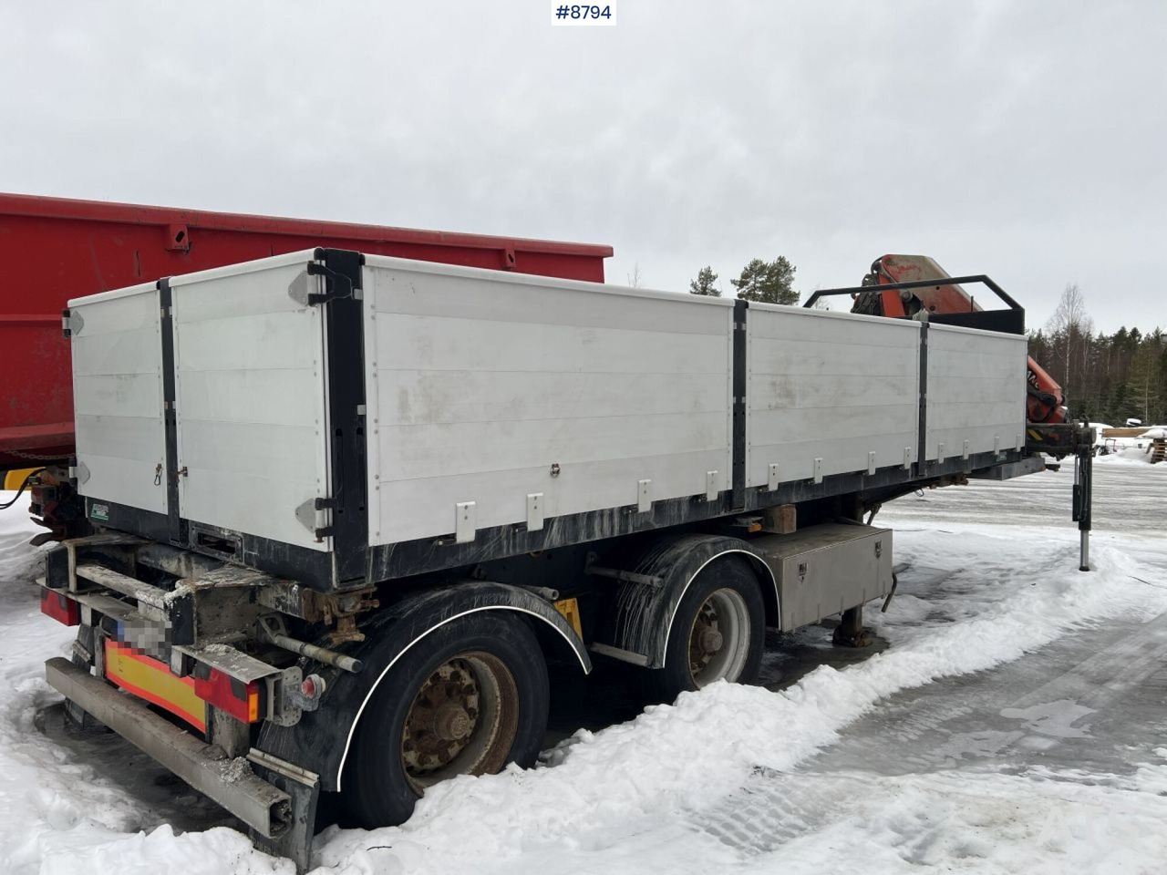Crane trailer Narko with Palfinger PK16502 crane - جسم الشاحنة المسطحة: صور 3 Crane trailer Narko with Palfinger PK16502 crane - جسم الشاحنة المسطحة: صور 3