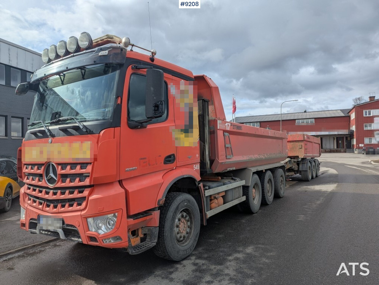 Dump / dozer truck Mercedes Benz Arocs 3251 8X4 with tipper wagon - قلابات: صور 1 Dump / dozer truck Mercedes Benz Arocs 3251 8X4 with tipper wagon - قلابات: صور 1