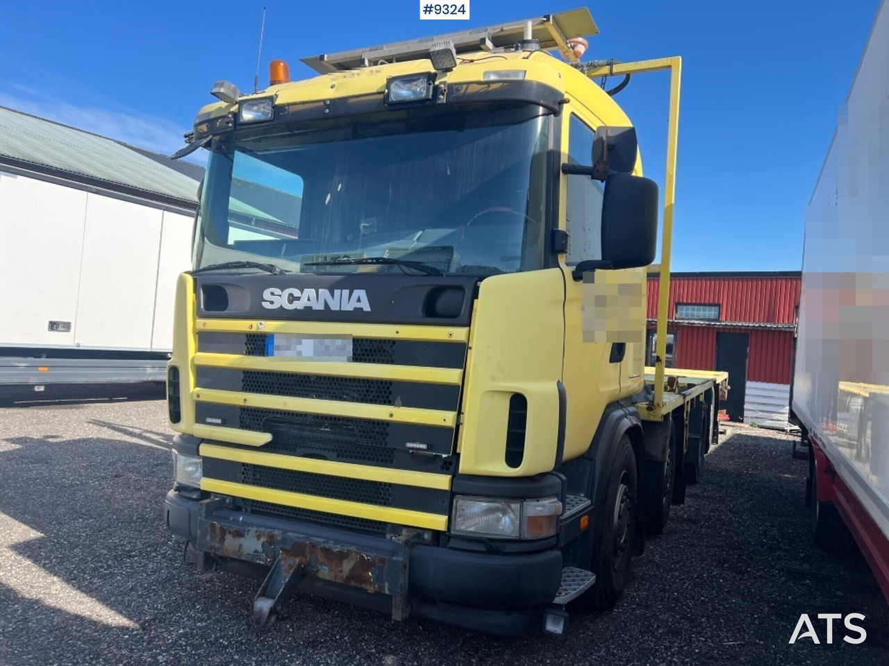 Flatbed truck Scania R124GB8X26NB420 - شاحنات مسطحة: صور 1 Flatbed truck Scania R124GB8X26NB420 - شاحنات مسطحة: صور 1