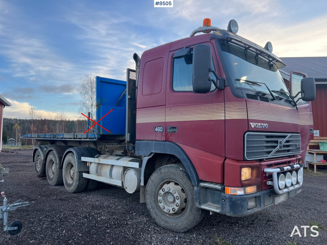 شاحنة ذات الخطاف Hook Truck Volvo FH 12 6x4 Tridem with gravel flatbed(VIDEO): صور 15