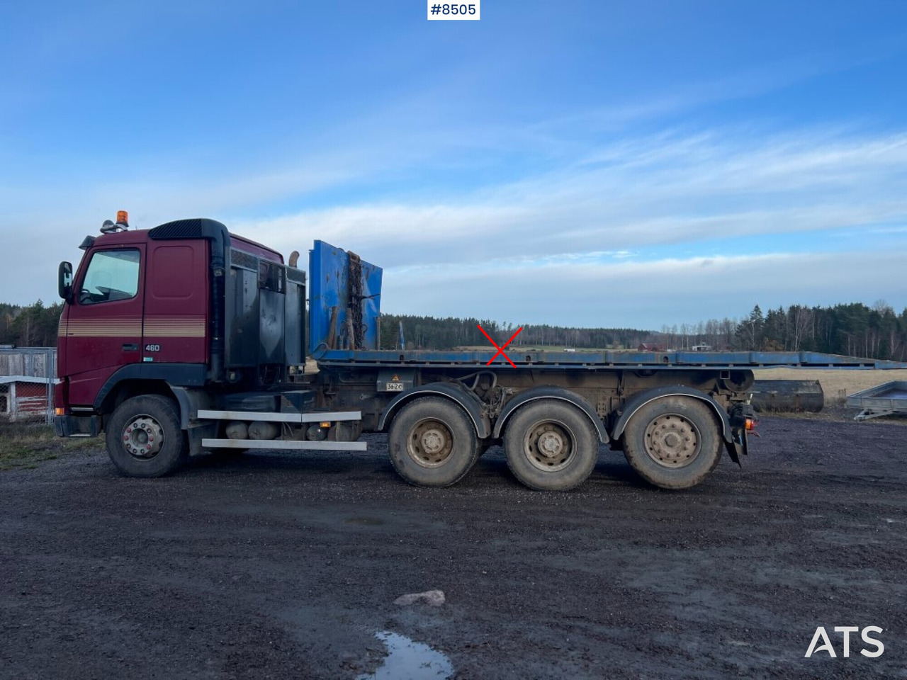 شاحنة ذات الخطاف Hook Truck Volvo FH 12 6x4 Tridem with gravel flatbed(VIDEO): صور 16