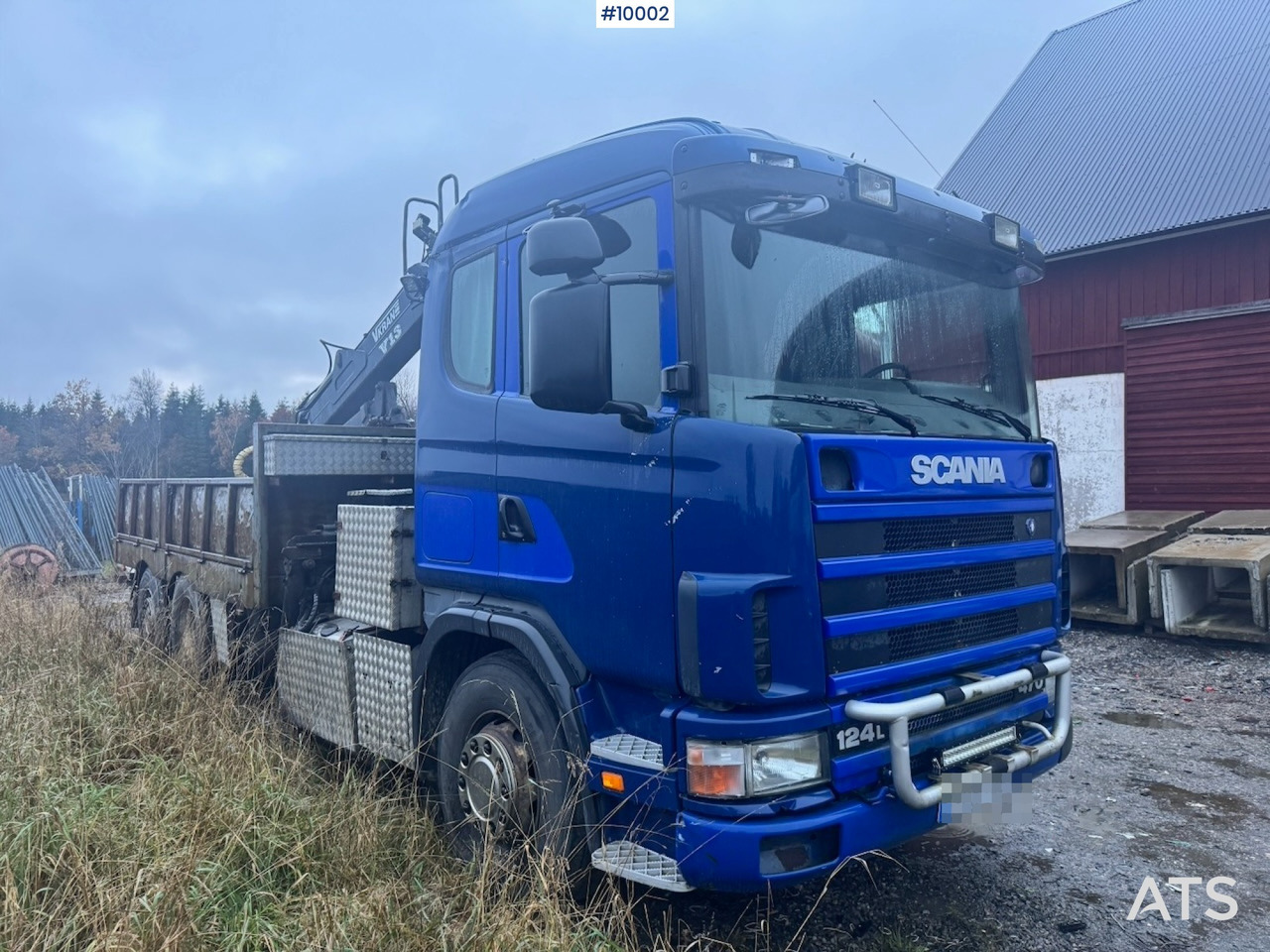 Scania R124 6x2 Flatbed truck with timber crane - شاحنات مسطحة, شاحنة كرين: صور 2 Scania R124 6x2 Flatbed truck with timber crane - شاحنات مسطحة, شاحنة كرين: صور 2
