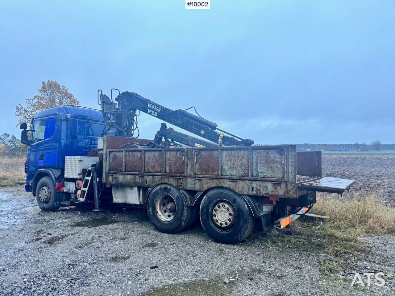 Scania R124 6x2 Flatbed truck with timber crane - شاحنات مسطحة, شاحنة كرين: صور 3 Scania R124 6x2 Flatbed truck with timber crane - شاحنات مسطحة, شاحنة كرين: صور 3