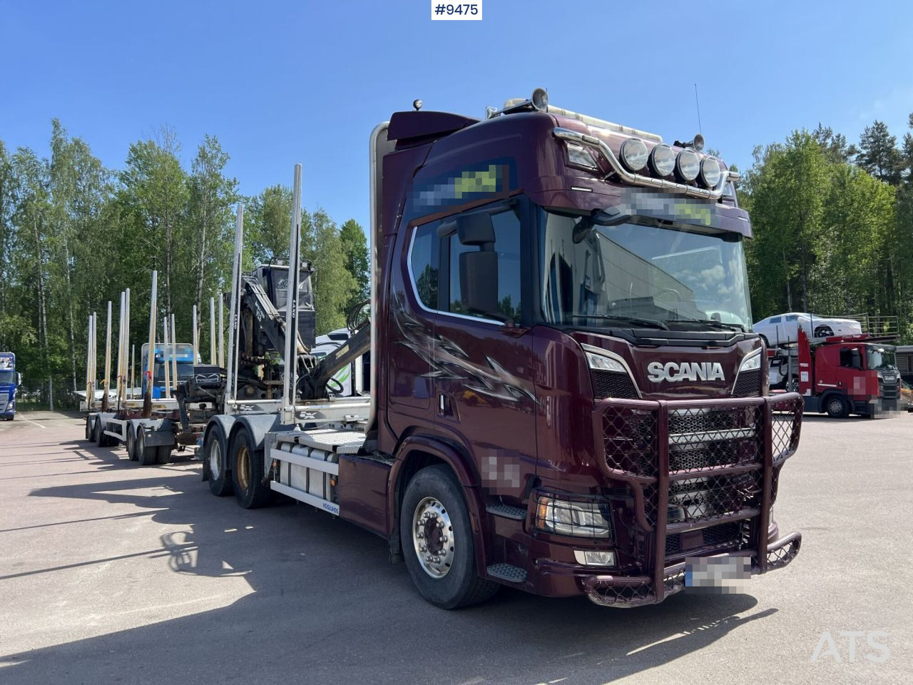 Scania R580 Logging truck with crane and trailer - شاحنة قطع الأشجار: صور 1 Scania R580 Logging truck with crane and trailer - شاحنة قطع الأشجار: صور 1