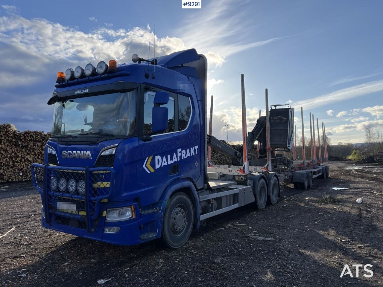 Scania R650 logging truck with crane and trailer - شاحنة قطع الأشجار: صور 1 Scania R650 logging truck with crane and trailer - شاحنة قطع الأشجار: صور 1