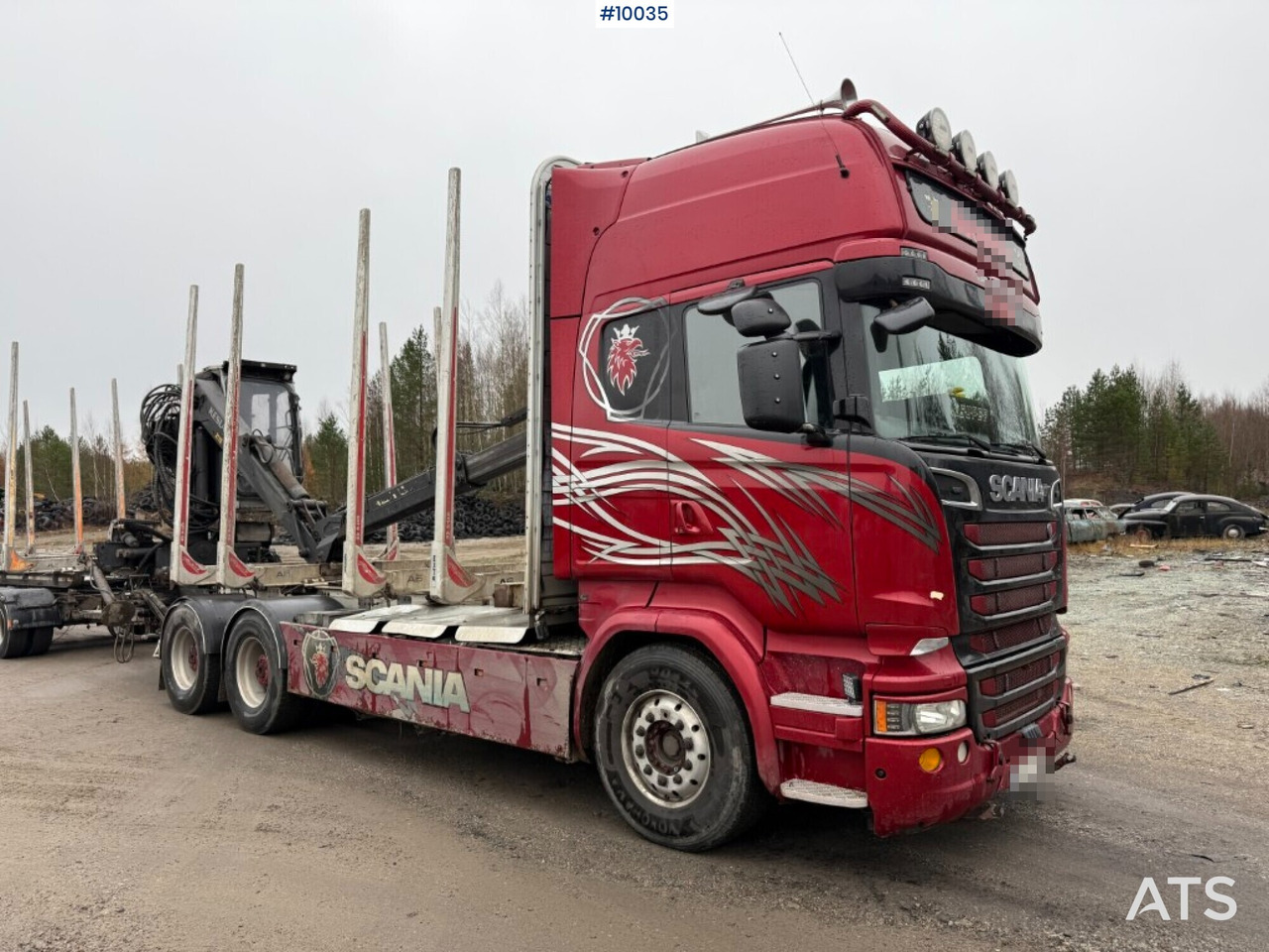Scania R730 timber truck with crane and trailer (VIDEO) - شاحنة قطع الأشجار, شاحنة كرين: صور 1 Scania R730 timber truck with crane and trailer (VIDEO) - شاحنة قطع الأشجار, شاحنة كرين: صور 1