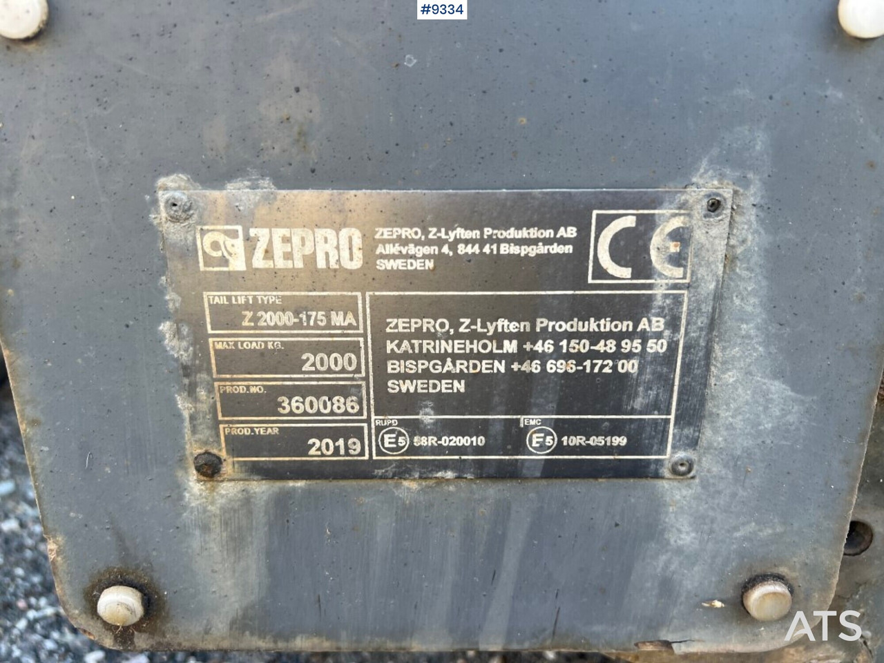 Tail Lift- Zepro- Z2000-175MA - باب خلفي للشحن: صور 4 Tail Lift- Zepro- Z2000-175MA - باب خلفي للشحن: صور 4