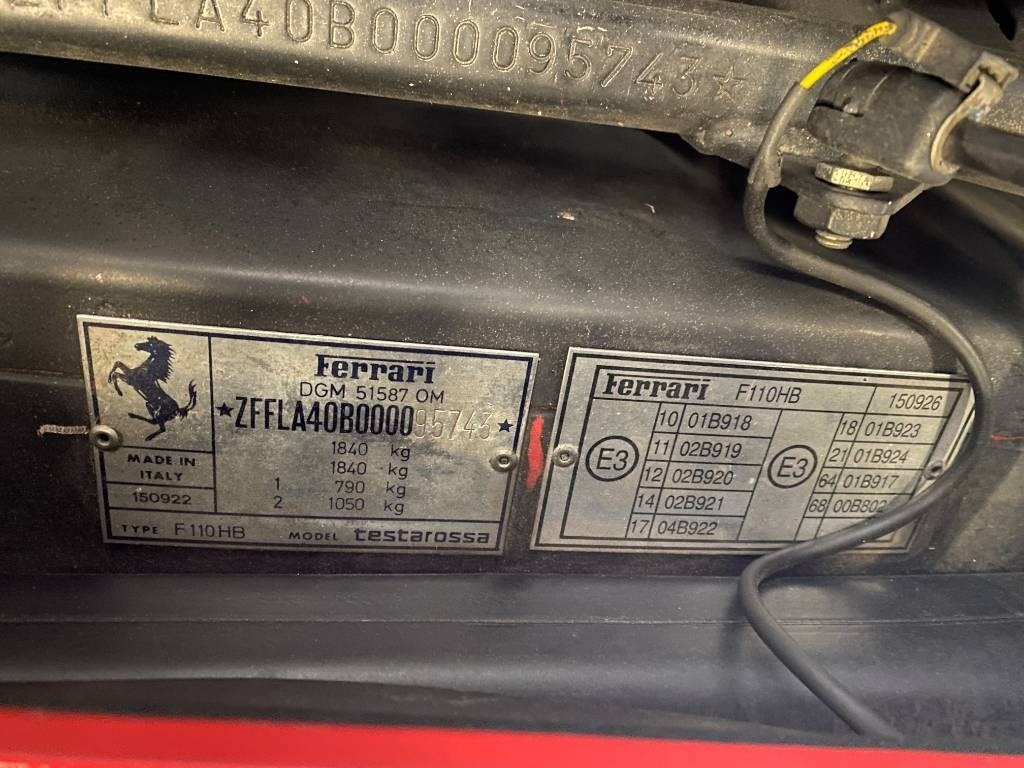 سيارة Ferrari 512 TR TESTAROSSA F110HB Origine Française: صور 8 سيارة Ferrari 512 TR TESTAROSSA F110HB Origine Française: صور 8