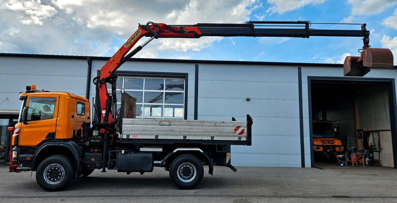 Scania P114 CB 380 4x4 Palfinger PK12502 Kran Funk - قلابات, شاحنة كرين: صور 2 Scania P114 CB 380 4x4 Palfinger PK12502 Kran Funk - قلابات, شاحنة كرين: صور 2
