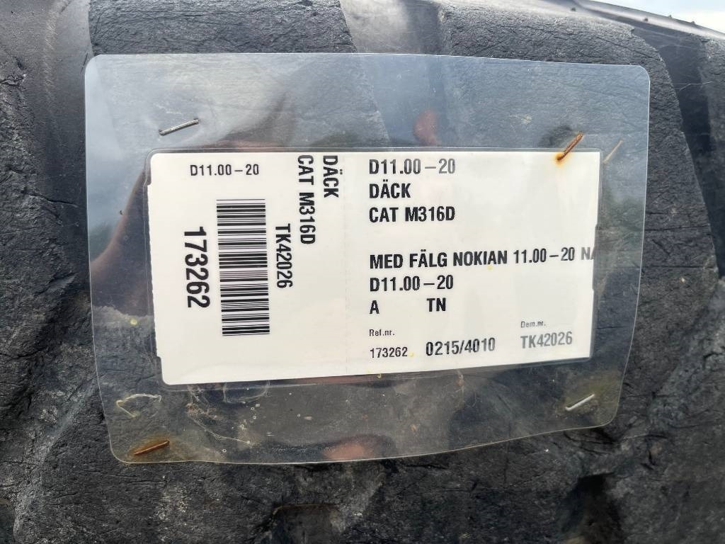Nokian 11,00-20 till Cat 316 D - الإطارات - آلات البناء: صور 2 Nokian 11,00-20 till Cat 316 D - الإطارات - آلات البناء: صور 2