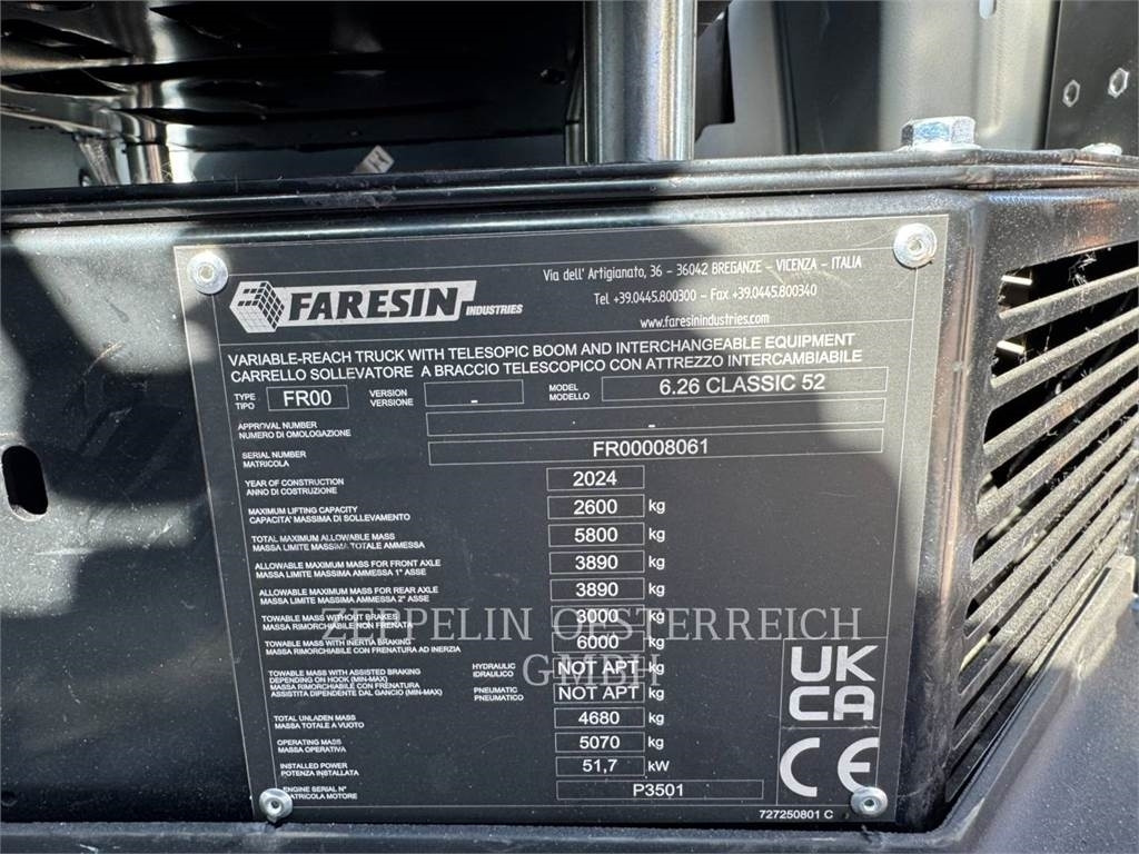 Faresin 6.26 CLASSIC 52 - رافعة تلسكوبية: صور 5 Faresin 6.26 CLASSIC 52 - رافعة تلسكوبية: صور 5