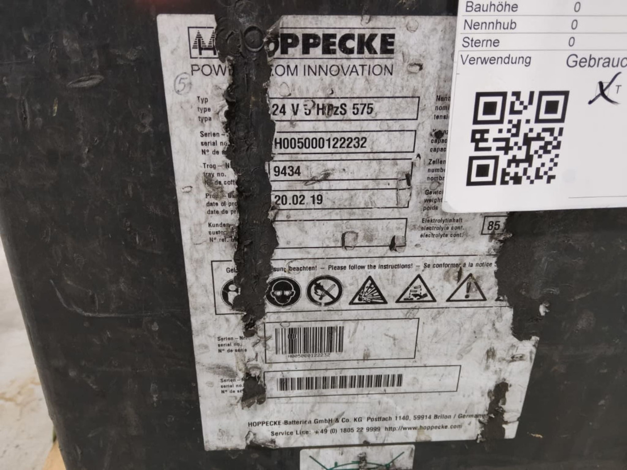 HOPPECKE Battery 24V 575Ah - البطارية - معدات المناولة: صور 2 HOPPECKE Battery 24V 575Ah - البطارية - معدات المناولة: صور 2