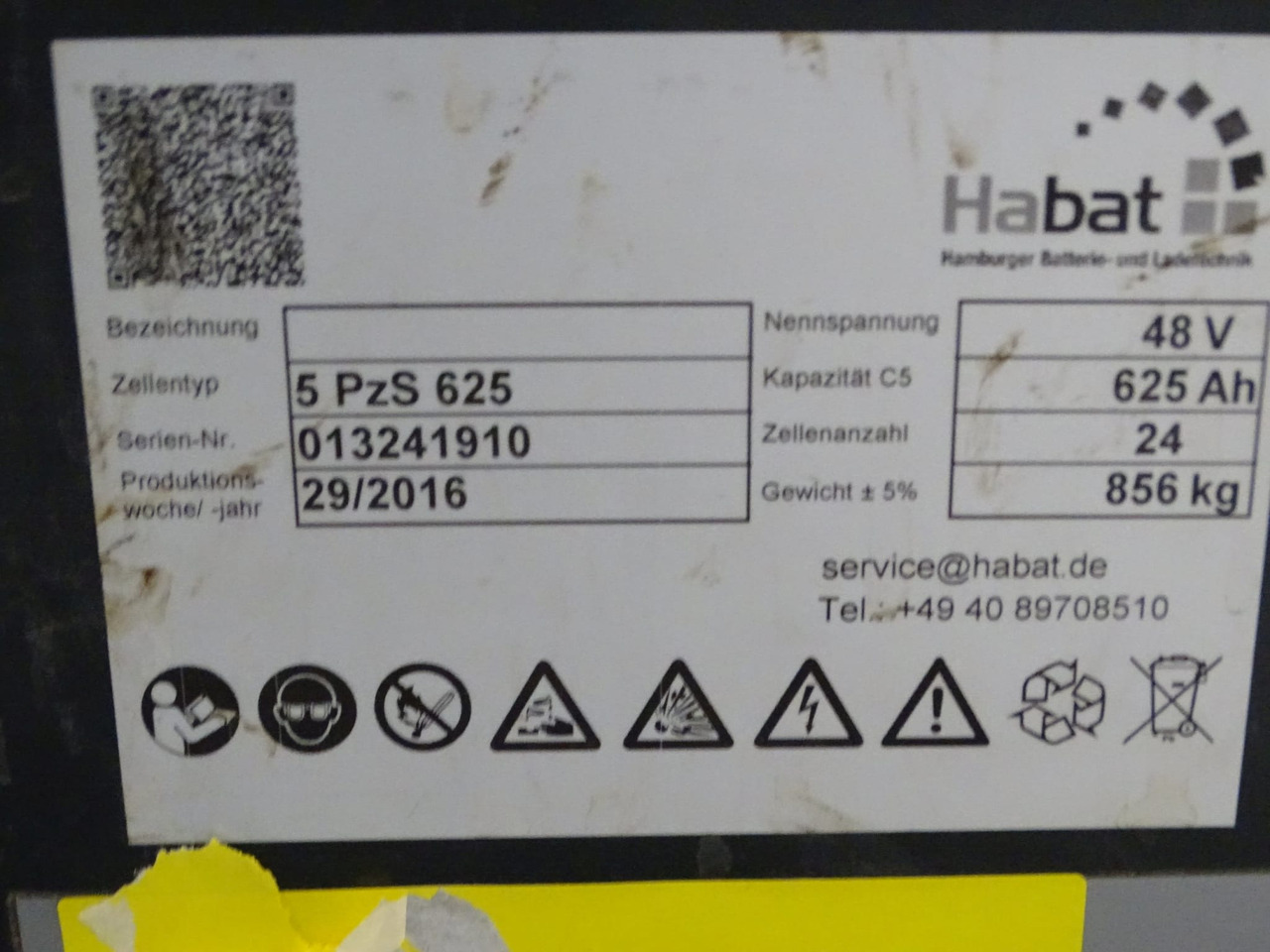 Habat 48V 625Ah - البطارية - معدات المناولة: صور 2 Habat 48V 625Ah - البطارية - معدات المناولة: صور 2