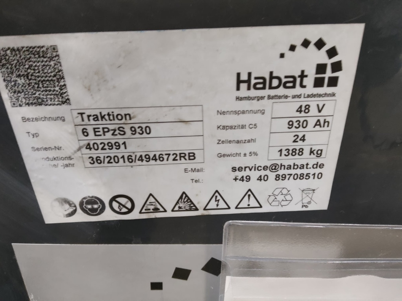 Habat 48V 930Ah - البطارية - معدات المناولة: صور 2 Habat 48V 930Ah - البطارية - معدات المناولة: صور 2
