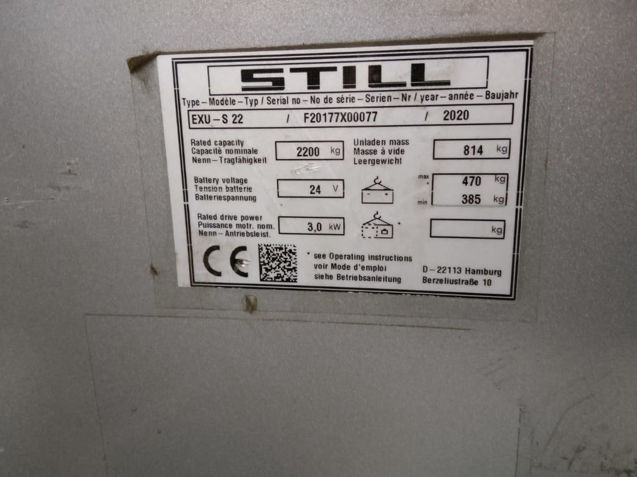 STILL EXU-S22/2000mm - معدات الرفع منخفض المستوى: صور 5 STILL EXU-S22/2000mm - معدات الرفع منخفض المستوى: صور 5