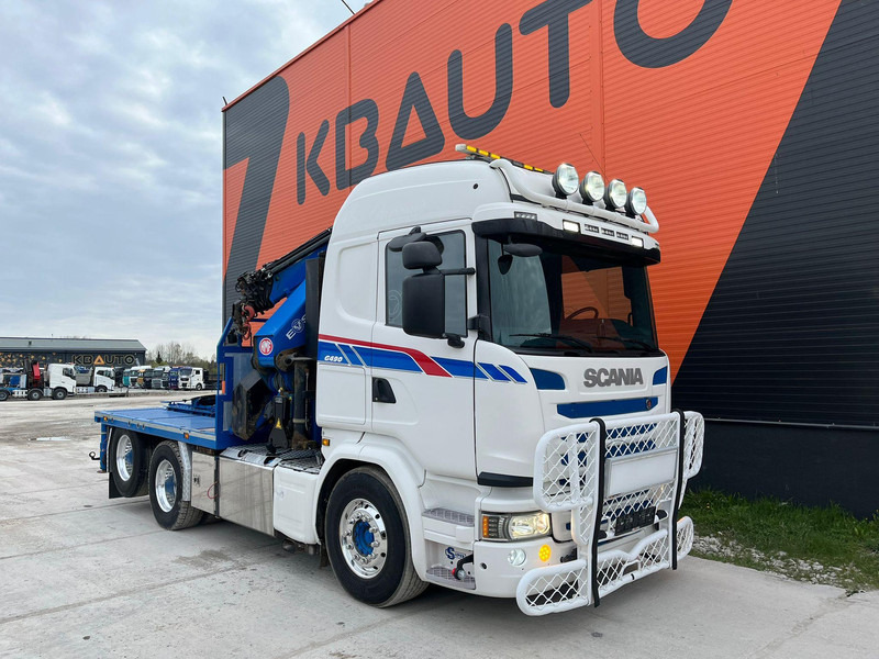 Scania G 490 6x2 HMF 5020 K6 + JIB / RETARDER - شاحنات مسطحة, شاحنة كرين: صور 4 Scania G 490 6x2 HMF 5020 K6 + JIB / RETARDER - شاحنات مسطحة, شاحنة كرين: صور 4