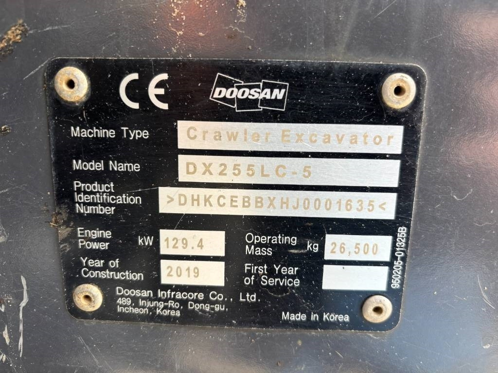 حفارات زحافة Doosan DX 255 LC-5 -- DX255LC -- DX 225: صور 20