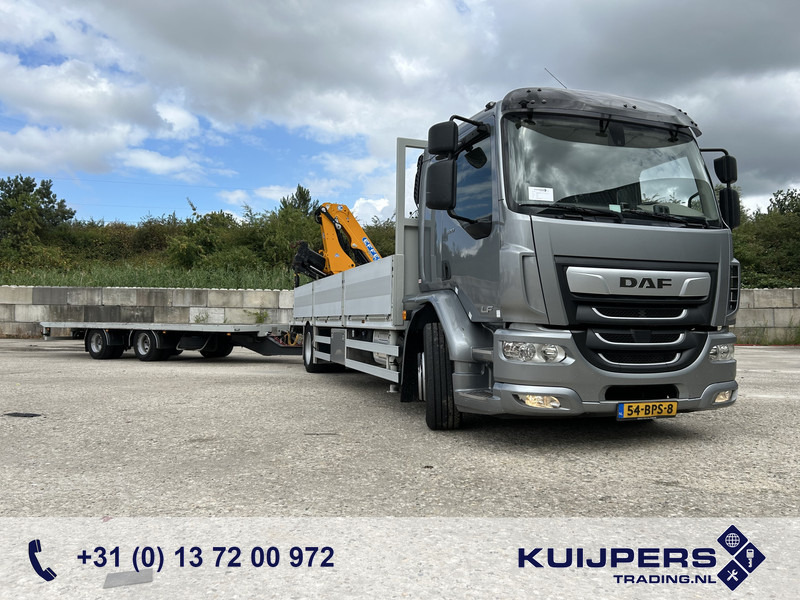 DAF LF 320 FA 19T + Burg BPM 0018 Trailer / Effer 175.2/c3s Crane / NL Combi - شاحنات مسطحة, شاحنة كرين: صور 1 DAF LF 320 FA 19T + Burg BPM 0018 Trailer / Effer 175.2/c3s Crane / NL Combi - شاحنات مسطحة, شاحنة كرين: صور 1