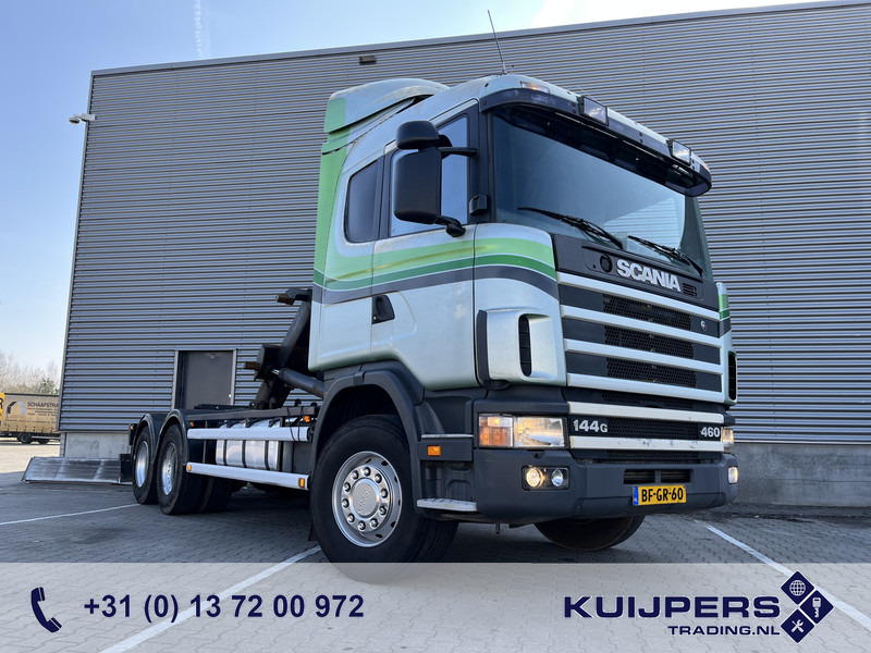 Scania R 144G V8 460 6x2 Boogie / 874 dkm / Blad - Blad / Hook Lift / NL Truck - شاحنة ذات الخطاف: صور 1 Scania R 144G V8 460 6x2 Boogie / 874 dkm / Blad - Blad / Hook Lift / NL Truck - شاحنة ذات الخطاف: صور 1