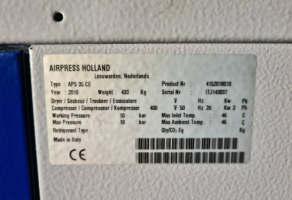 Kompresor śrubowy AIRPRESS APS 35, 26 kw - ضاغط الهواء: صور 5 Kompresor śrubowy AIRPRESS APS 35, 26 kw - ضاغط الهواء: صور 5