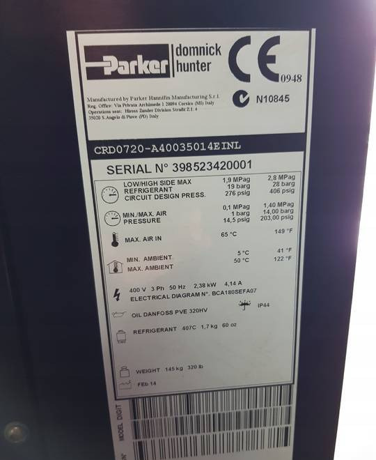 ZIĘBNICZY PARKER DOMNICK HUNTER CRD 0720 - ضاغط الهواء: صور 3 ZIĘBNICZY PARKER DOMNICK HUNTER CRD 0720 - ضاغط الهواء: صور 3