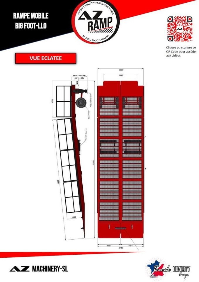 Large Mobile dock ramp, uncouplable AZ RAMP - KING VERSION, BIG FOOT L20 T-INOX - منحدر تحميل: صور 5 Large Mobile dock ramp, uncouplable AZ RAMP - KING VERSION, BIG FOOT L20 T-INOX - منحدر تحميل: صور 5