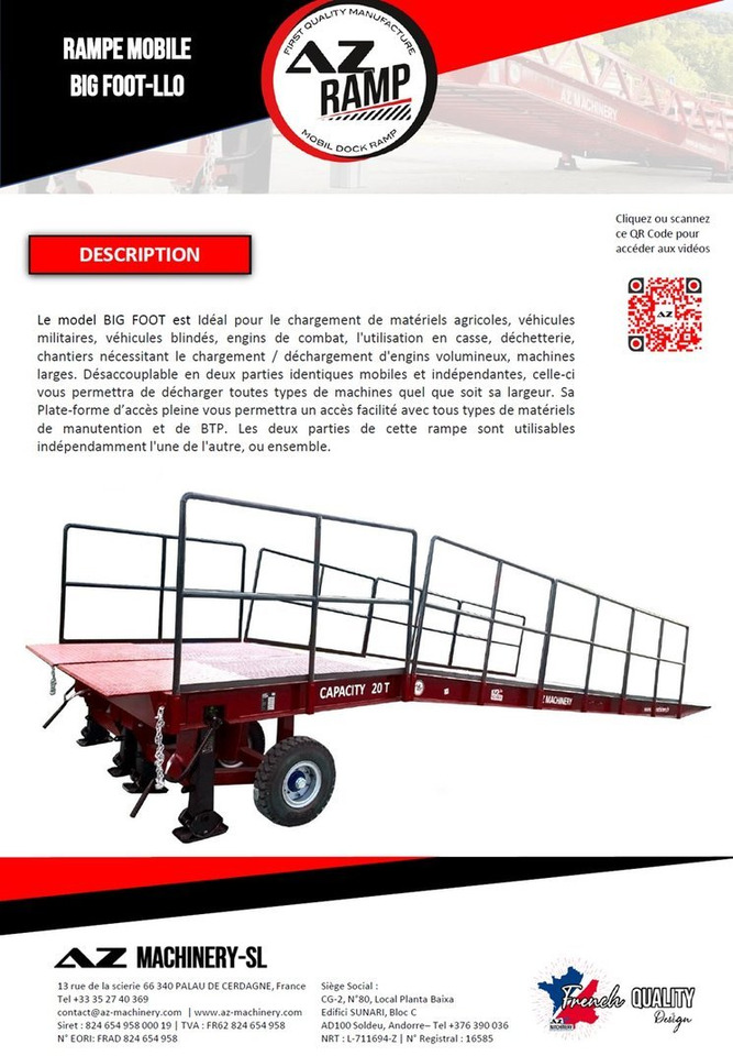 Large Mobile dock ramp, uncouplable AZ RAMP - KING VERSION, BIG FOOT L20 T-INOX - منحدر تحميل: صور 2 Large Mobile dock ramp, uncouplable AZ RAMP - KING VERSION, BIG FOOT L20 T-INOX - منحدر تحميل: صور 2