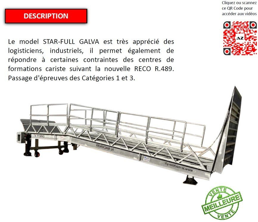 جديد منحدر تحميل Loading Ramp with with hydraulic tilting bridge -  AZ RAMP - STAR- 12T FULL GALVA: صور 10