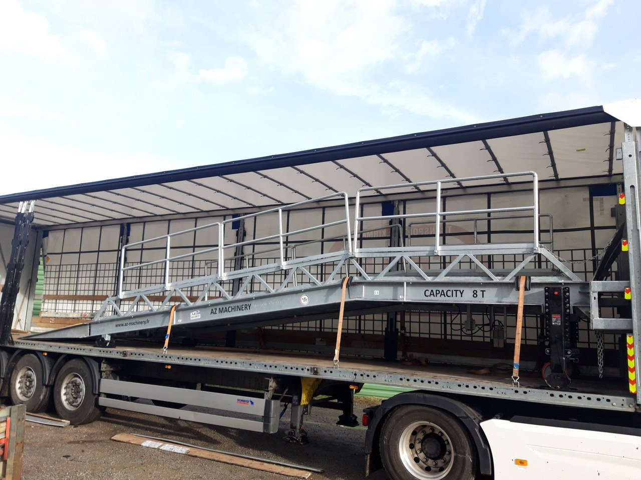 جديد منحدر تحميل Loading Ramp with with hydraulic tilting bridge -  AZ RAMP - STAR- 12T FULL GALVA: صور 17