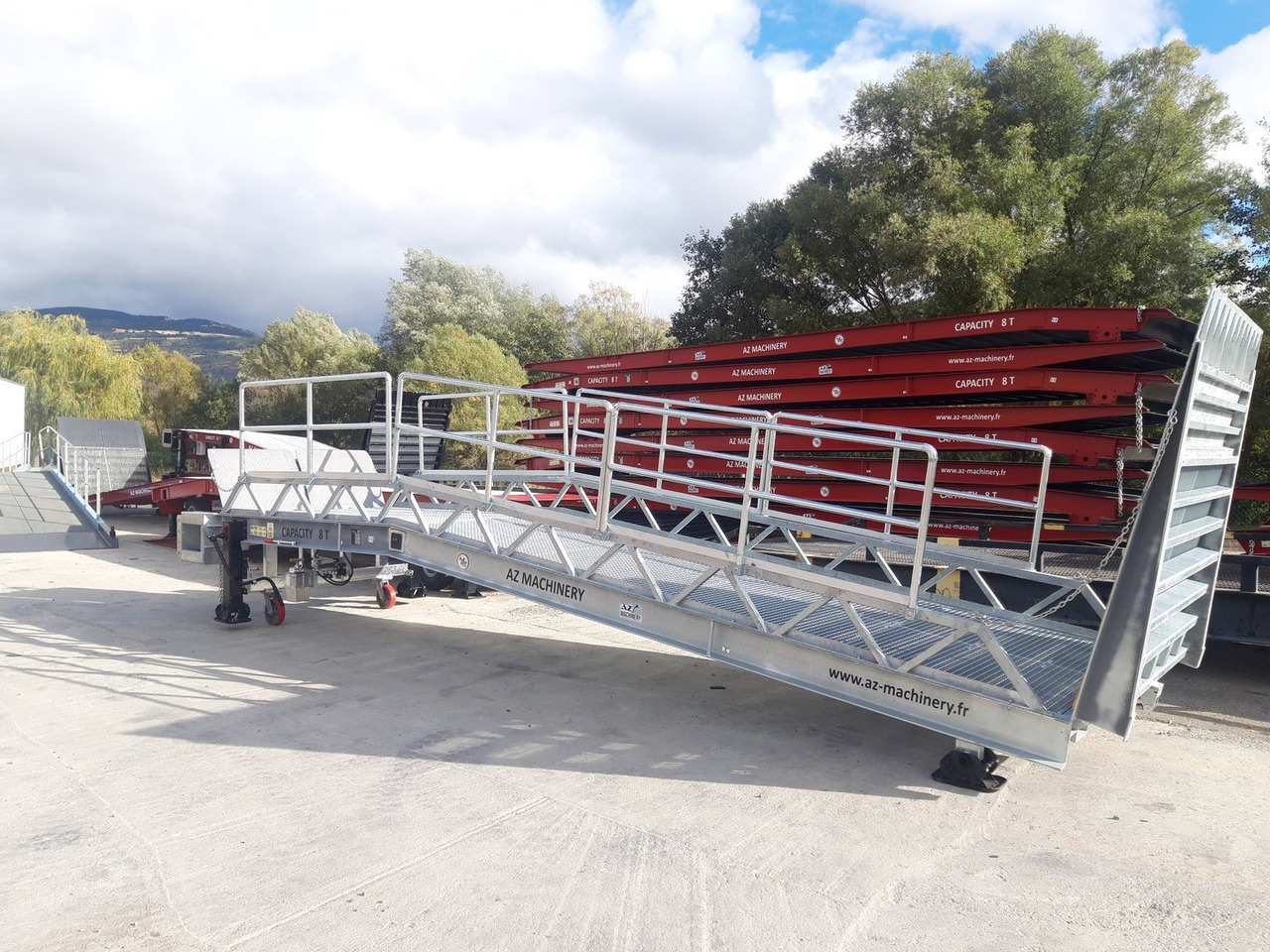 جديد منحدر تحميل Loading Ramp with with hydraulic tilting bridge -  AZ RAMP - STAR- 12T FULL GALVA: صور 8