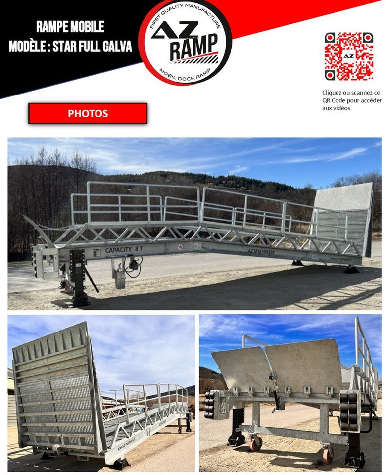 جديد منحدر تحميل Loading Ramp with with hydraulic tilting bridge -  AZ RAMP - STAR- 12T FULL GALVA: صور 12