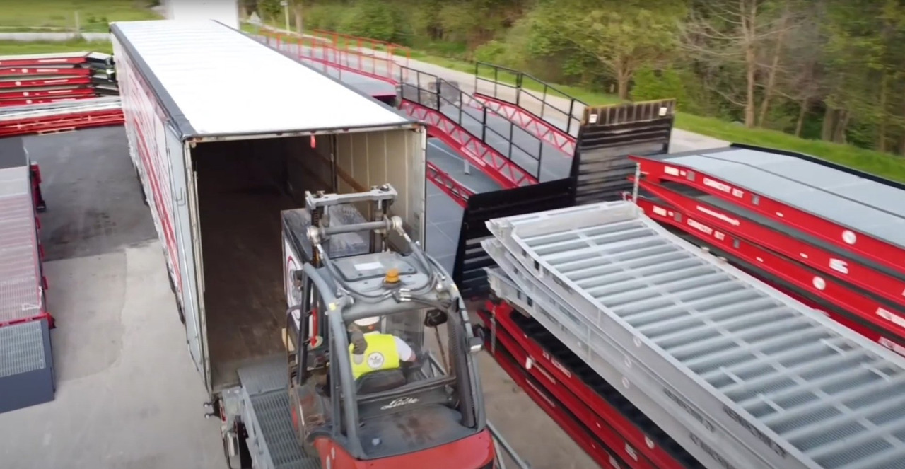 جديد منحدر تحميل Loading Ramp with with hydraulic tilting bridge -  AZ RAMP - STAR- 12T FULL GALVA: صور 6