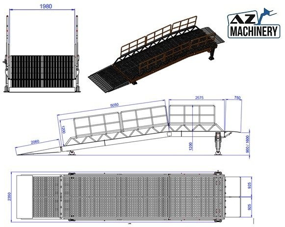 جديد منحدر تحميل Loading Ramp with with hydraulic tilting bridge -  AZ RAMP - STAR-RL- 12T. 12 ton capacity: صور 16